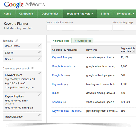 keyword-planner