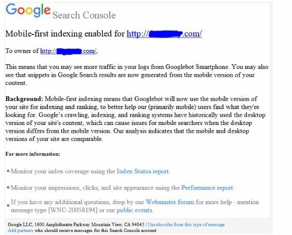 Mobile-first indexing
