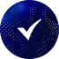 checkmark in dark-blue circle